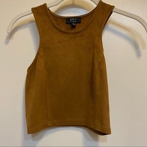 Suede Crop Top